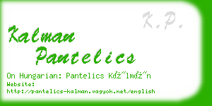 kalman pantelics business card